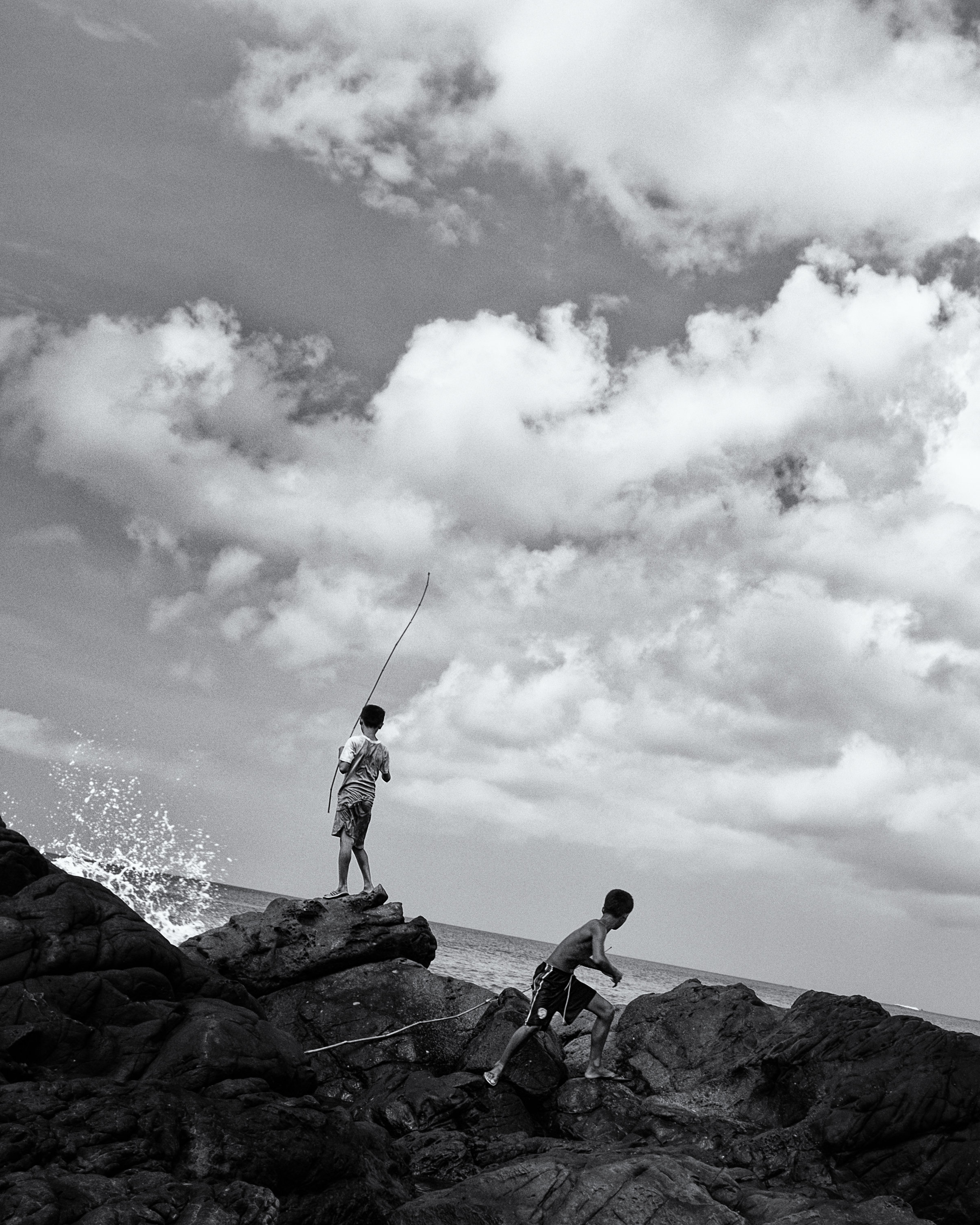 Myanmar — Boys on Rocks