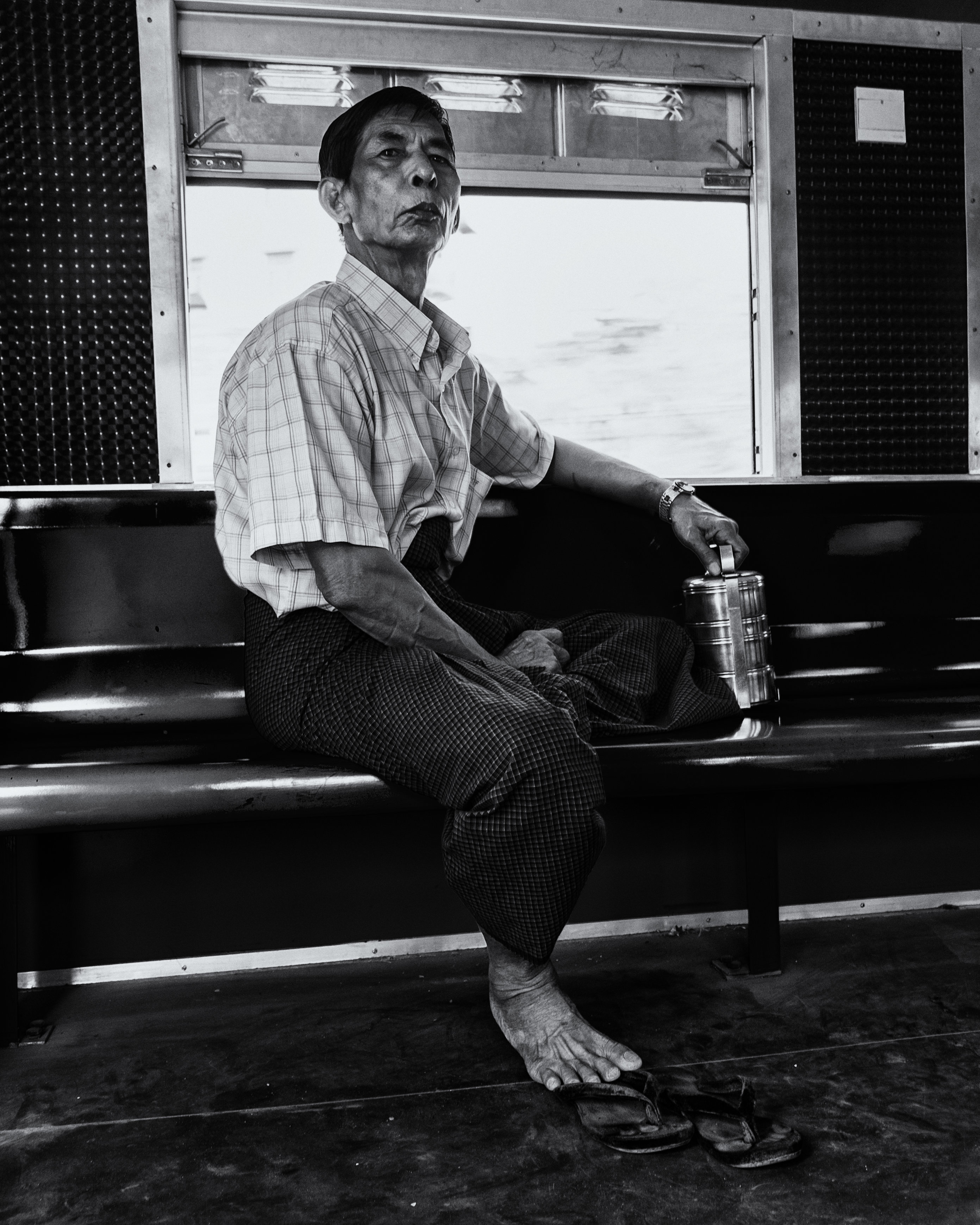 Myanmar — Man on Train